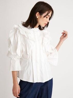 Snidel Ruffle Button Down Fairy Blouse